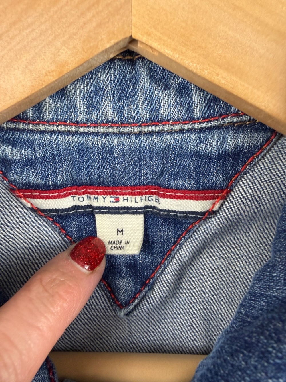Tommy Hilfiger Stretch Denim Jean Jacket Women's Size M Blue - Picture 6 of 8